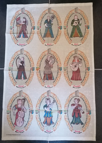 The Nine Muses Tea Towel